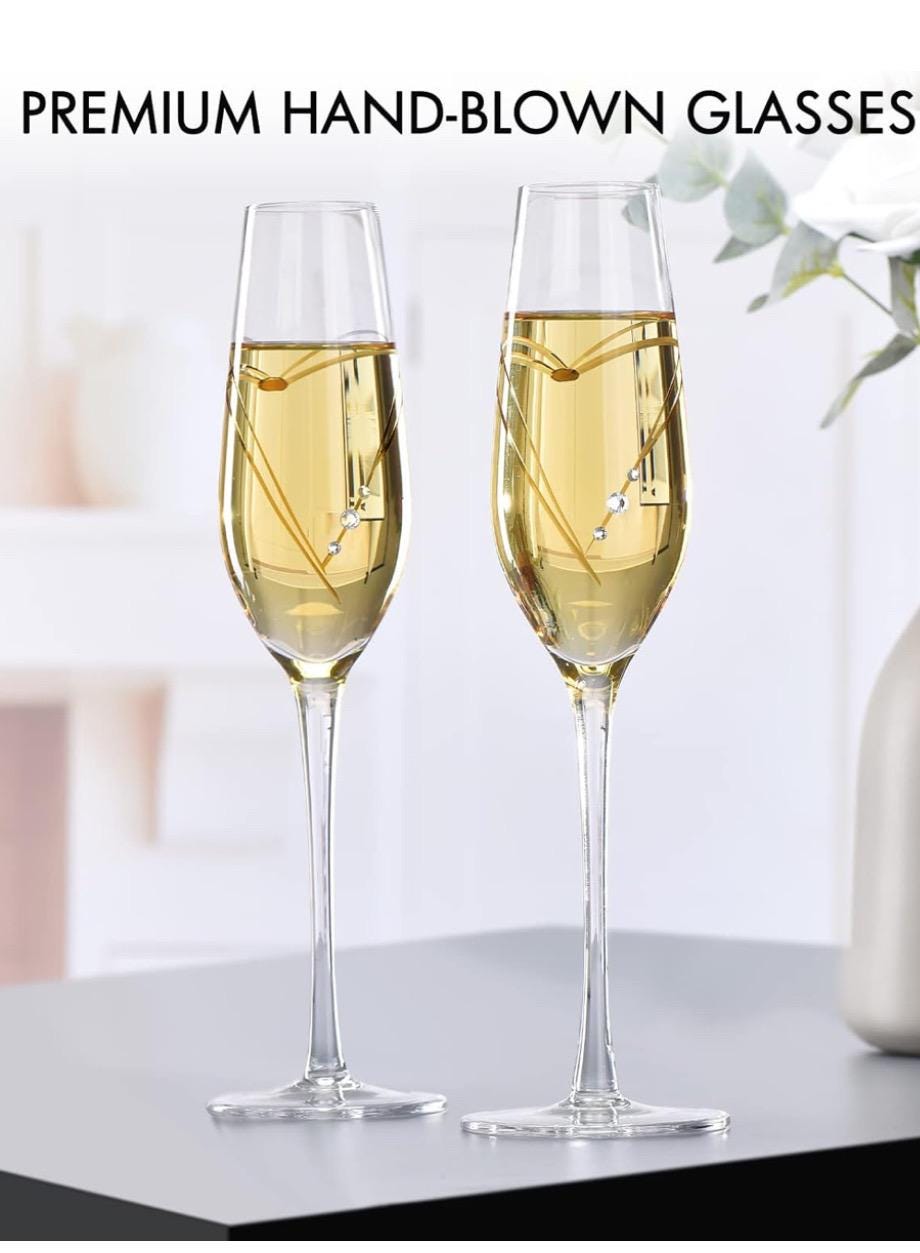 Copas de champán de boda