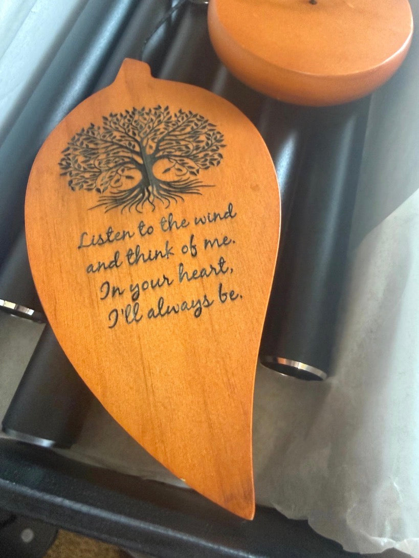 Campanas de Viento de Pésame Personalizadas, Regalo Conmemorativo de 38 pulgadas
