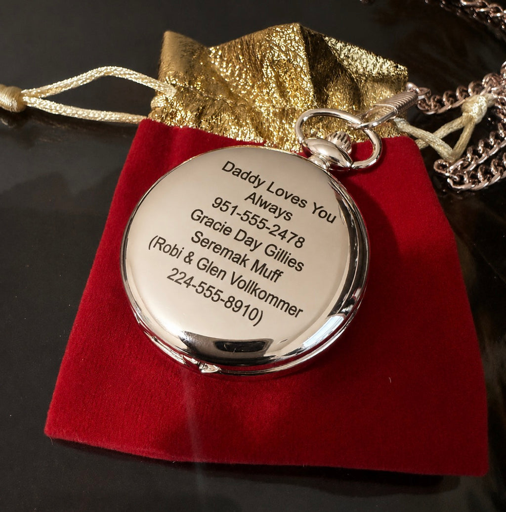 Rose Gold Personalized Pocket Watch