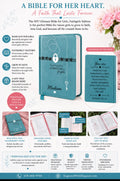 NIV Personalizada, Biblia para Chicas, Edición Faithgirlz, Tapa Blanda, Verde Azulado- Agregue su nombre y un versículo