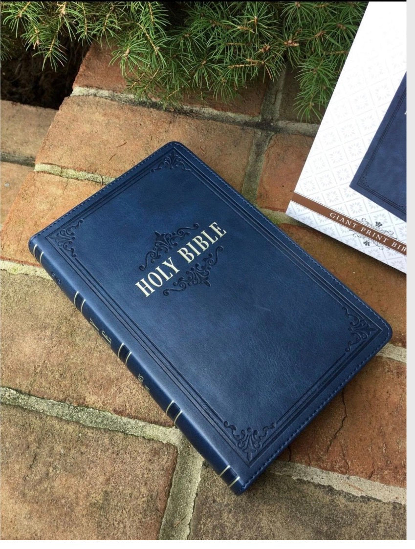 KJV Holy Bible, Giant Print Standard Size Faux Leather Red Letter Edition - Graduation gift Engraved Bible, Personalized Bible, Baptism Gift