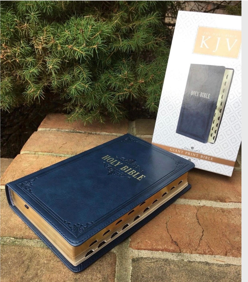 KJV Holy Bible, Giant Print Standard Size Faux Leather Red Letter Edition - Graduation gift Engraved Bible, Personalized Bible, Baptism Gift