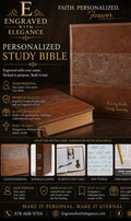 Biblia de Estudio CBS Personalizada, Tacto Piel Caoba, Letra Roja, Notas de Estudio