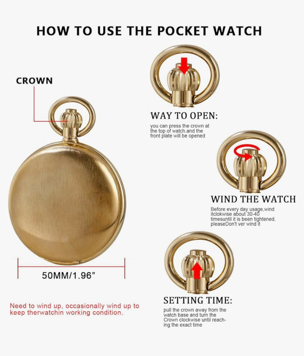 Personalized Gold Heirloom Pocket Watch