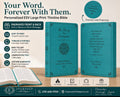 Biblia de letra grande ESV personalizada, Biblia grabada con láser