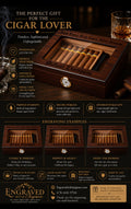 Humidor de viaje de lujo personalizado y potente con capacidad para 7 puros y que los mantiene frescos