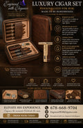 Humidor de puros de cuero personalizado, caja forrada de cedro con encendedor