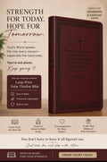 Biblia delgada de gran tamaño ESV personalizada (TruTone, caoba, diseño de borde)