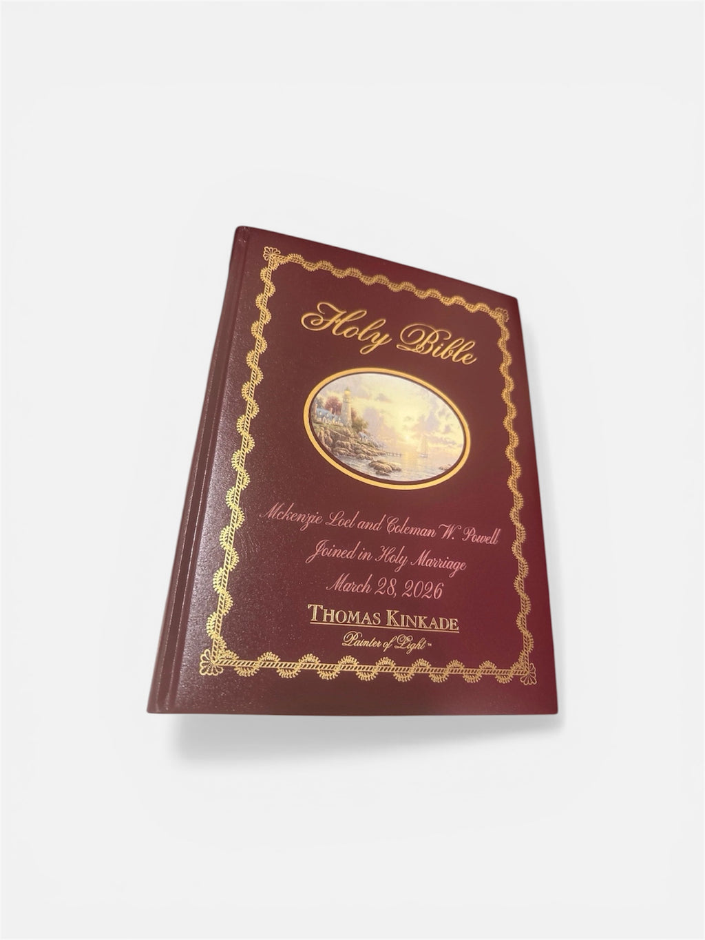 Biblia familiar personalizada (NKJV) – Regalo de recuerdo con nombre y versículo grabados a medida
