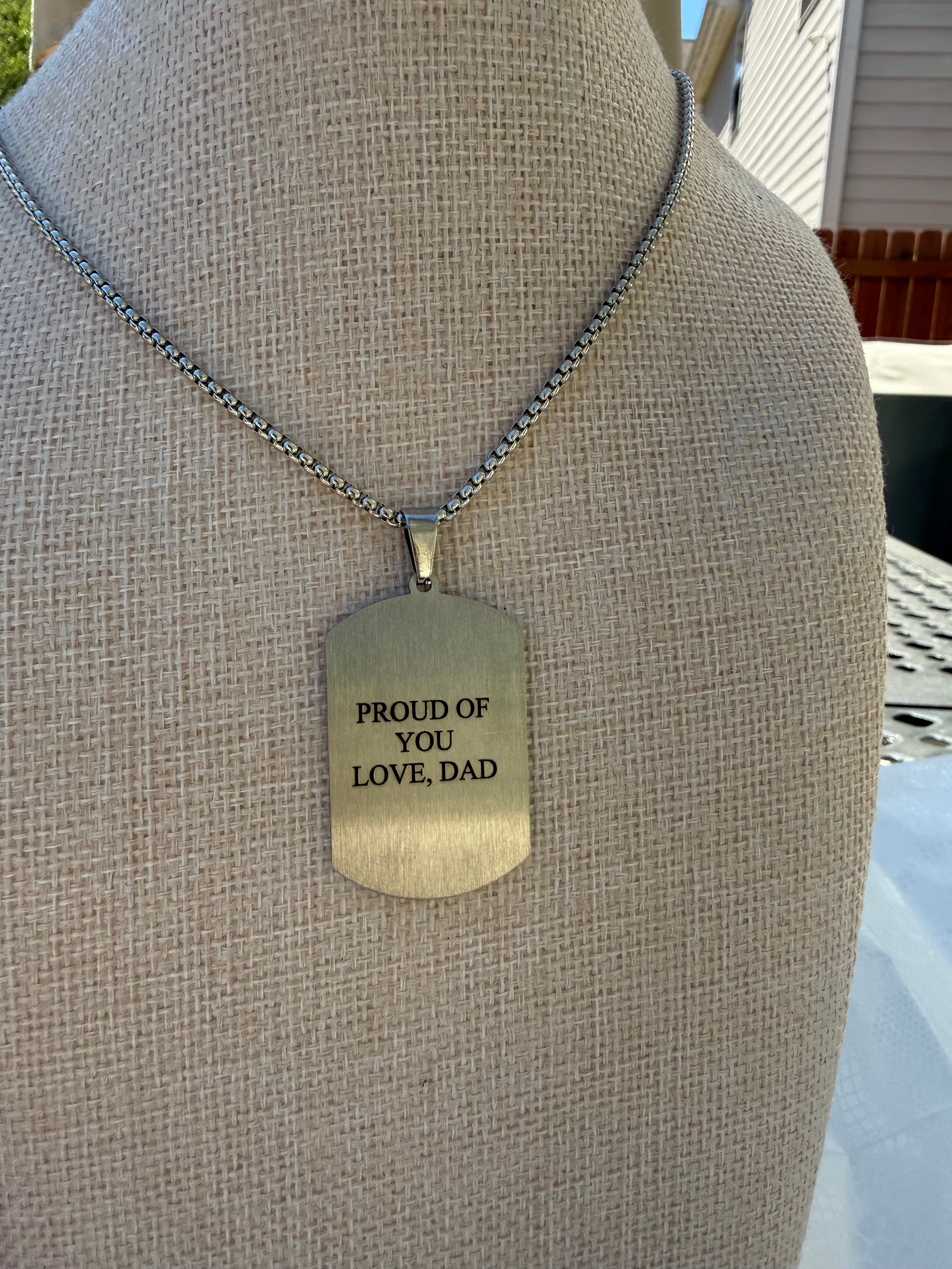 Stainless Steel Lasered Men Necklaces