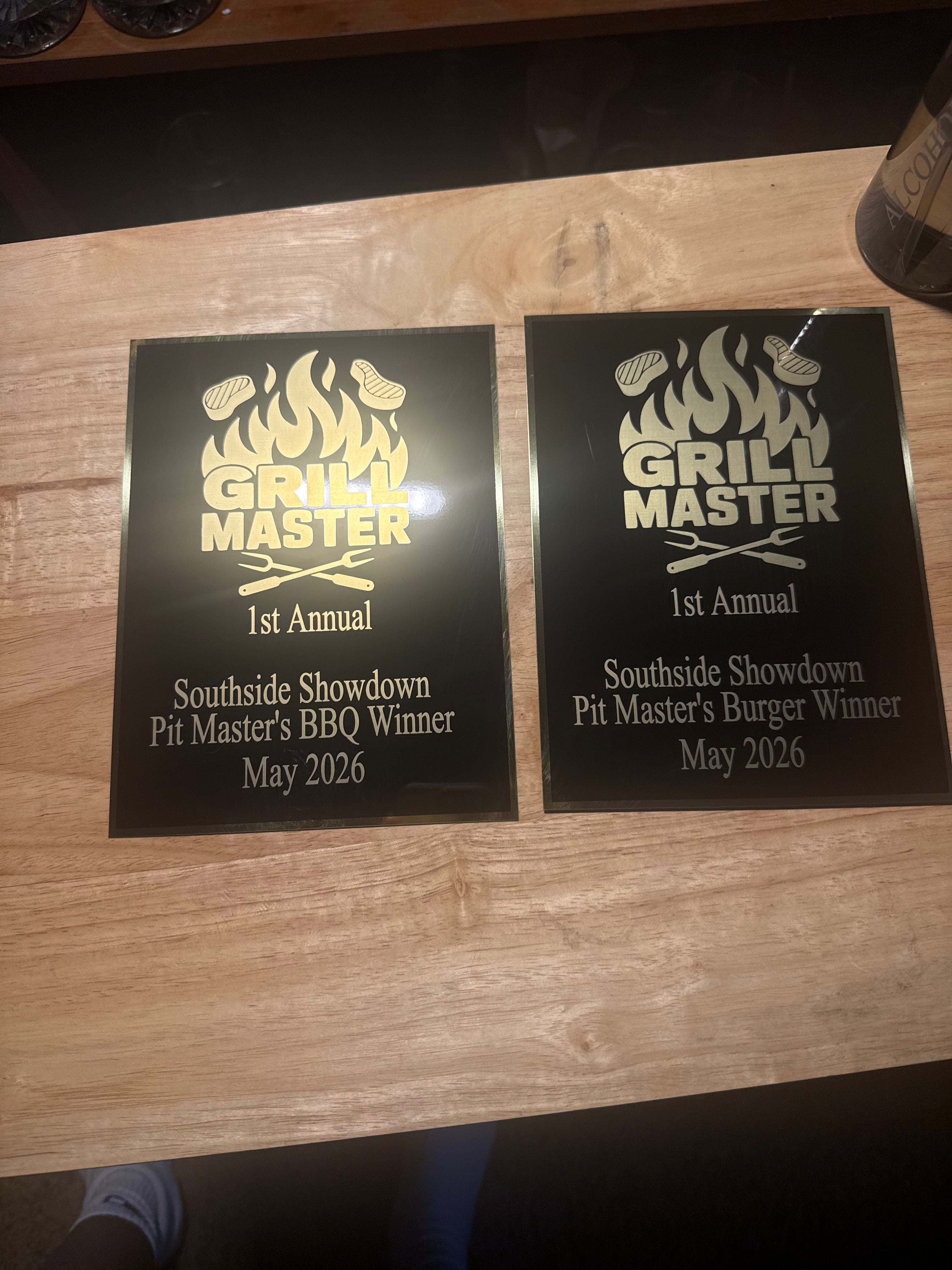 Plaque and Glass order