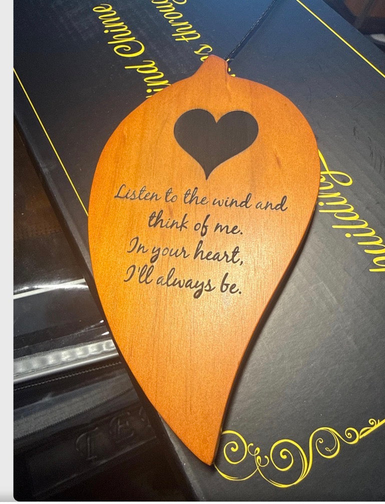 Campanas de Viento de Pésame Personalizadas, Regalo Conmemorativo de 38 pulgadas