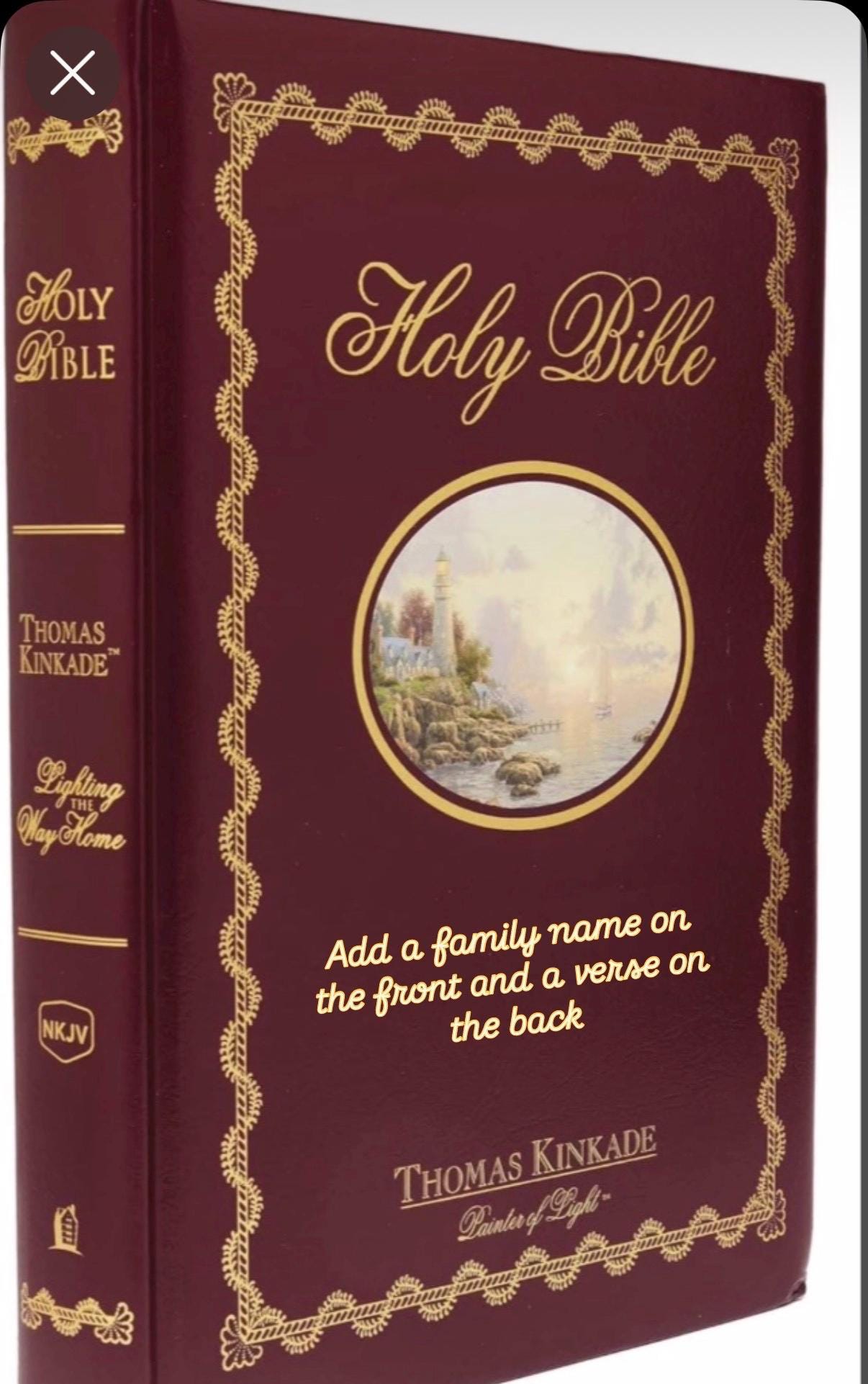 Personalized Family Bible (NKJV) – Custom Engraved Name & Verse Keepsake Gift