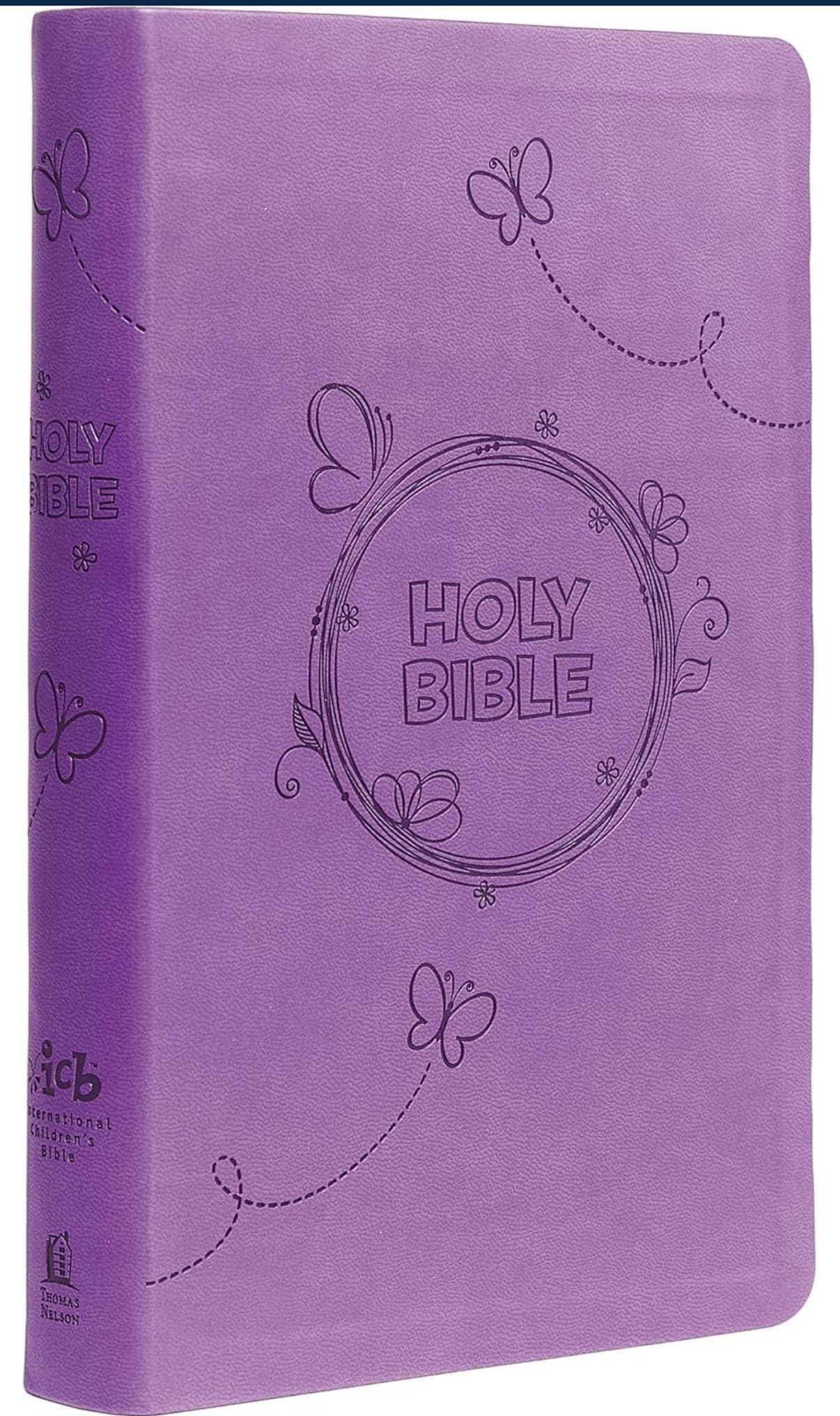 Personalized Leathersoft, Purple: International Children's Bible