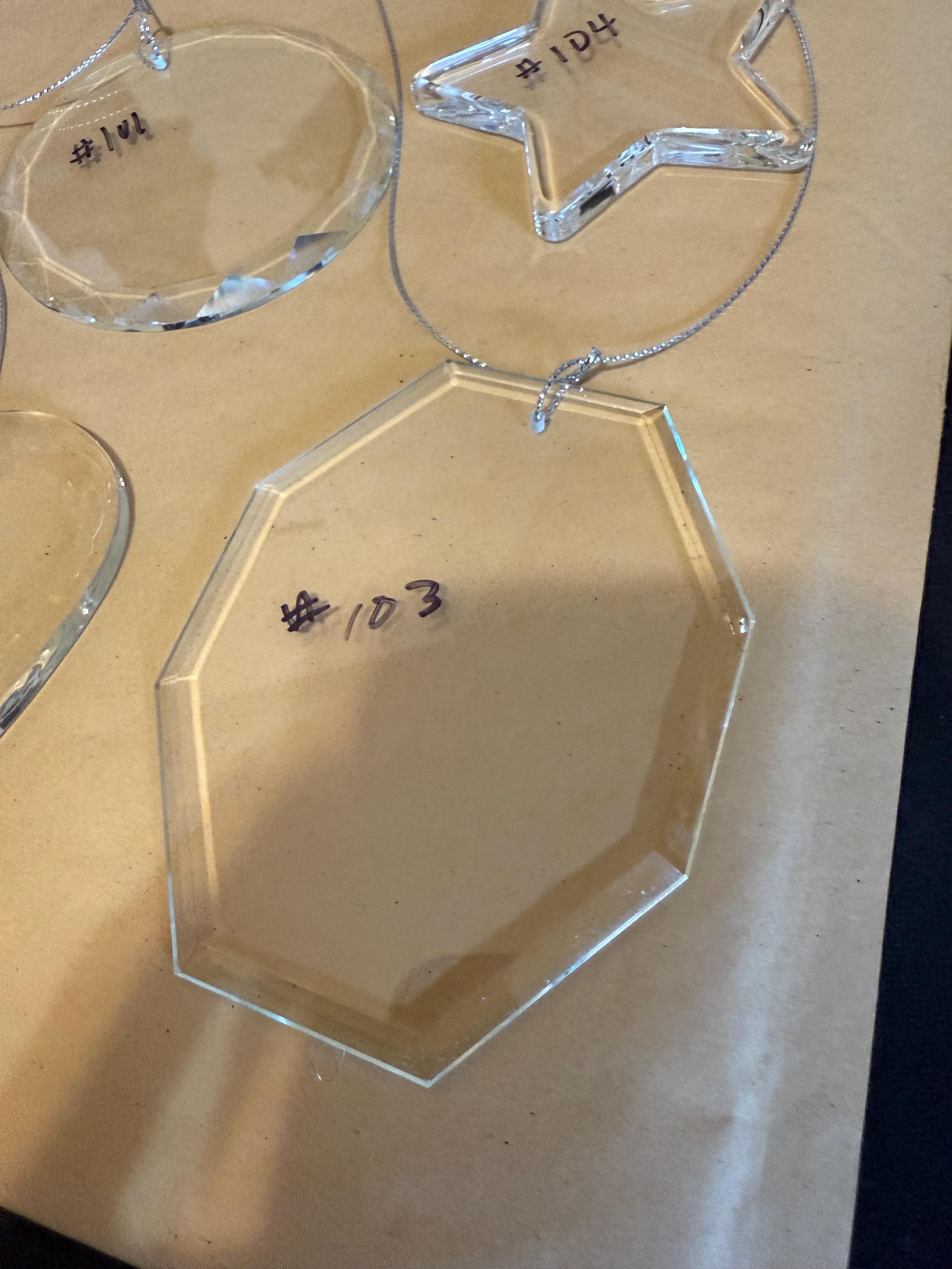 Adornos de vidrio personalizados