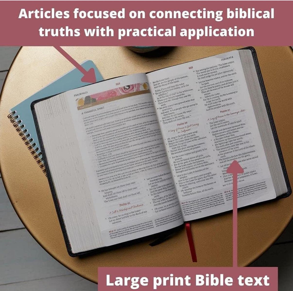 NKJV personalizada, La Biblia de Estudio de la Mujer, encuadernación rústica imitación piel, marrón/burgundy, Letra Roja, Edición a todo color: