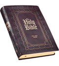 Biblia KJV con letra extragrande personalizada - Borgoña, 17pt, con índice