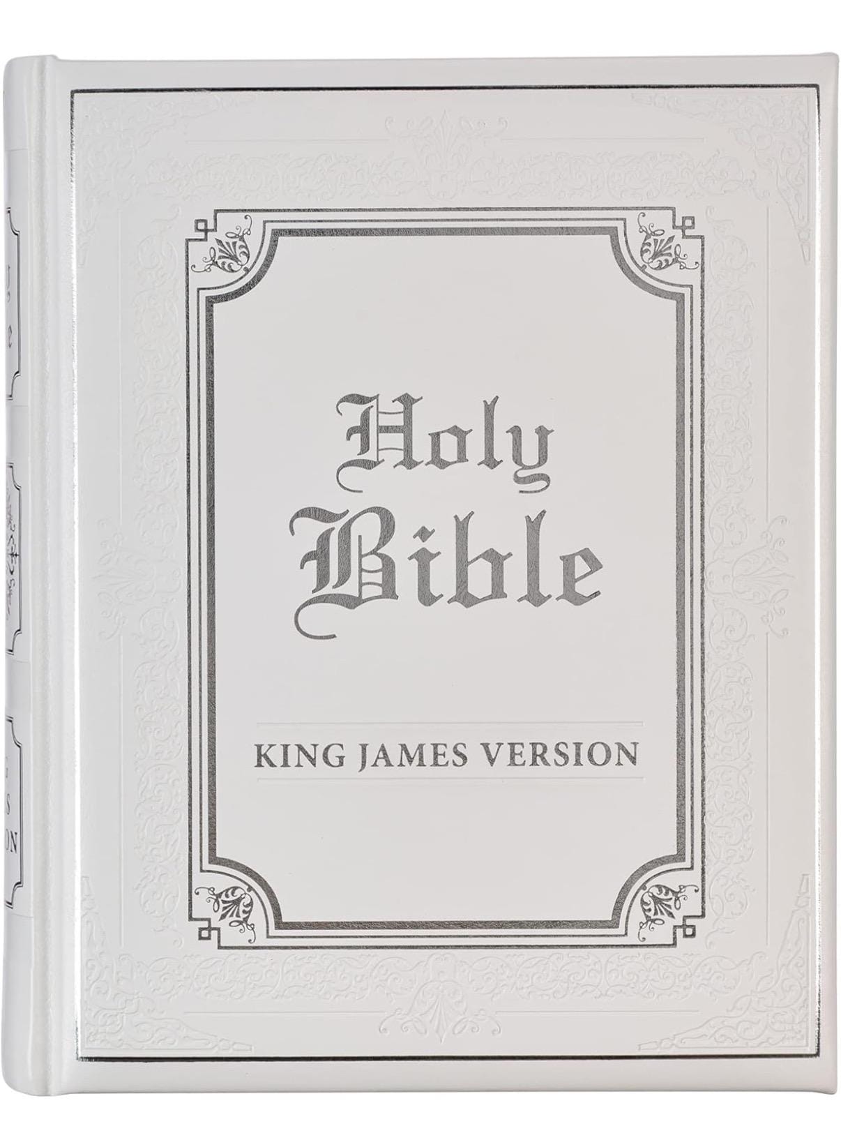 Personalized KJV Family Bible - Large White Leather Heirloom