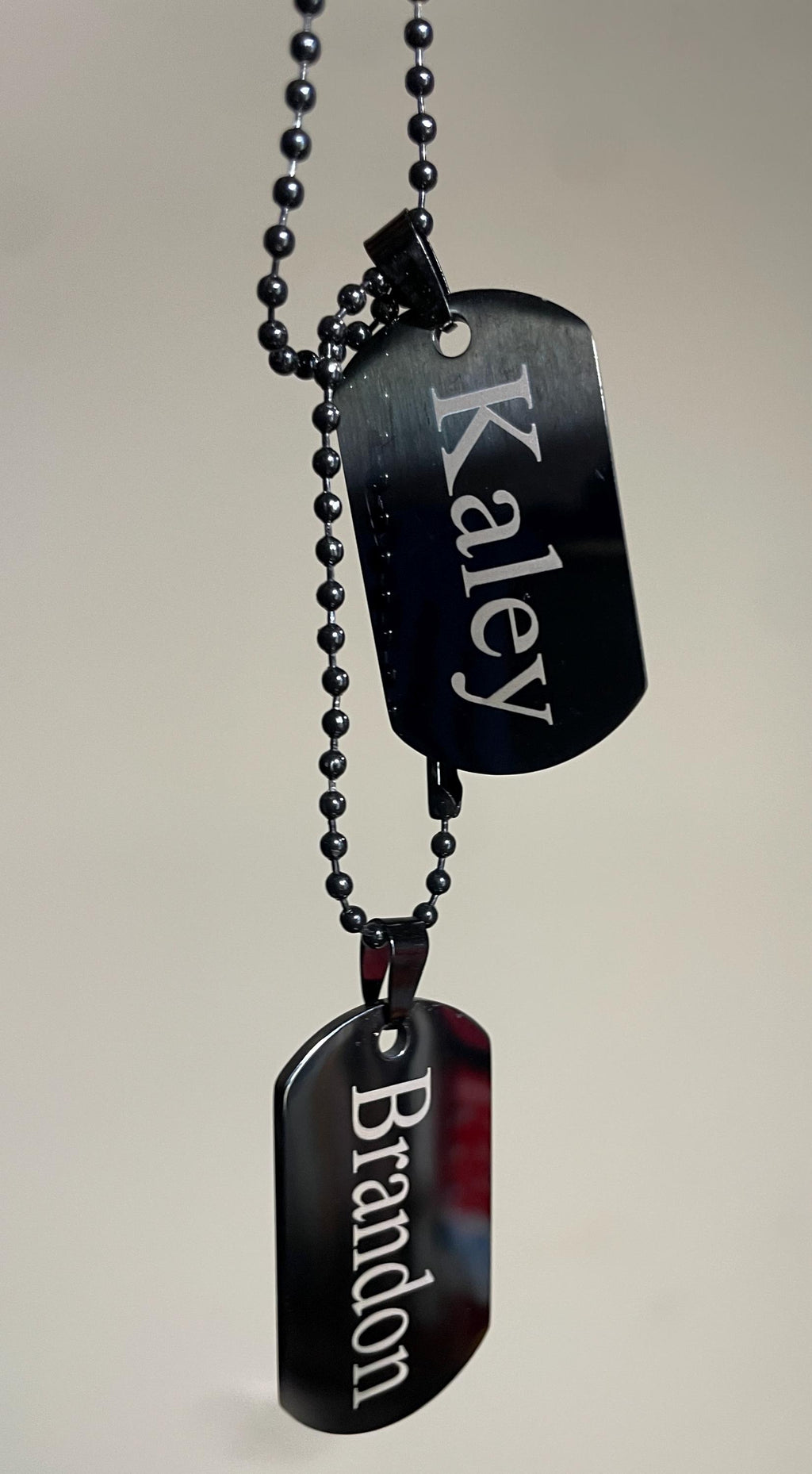 Personalized Dog Tags Necklace for Men Dad Stainless Steel Custom Text Army Military Dog Tag