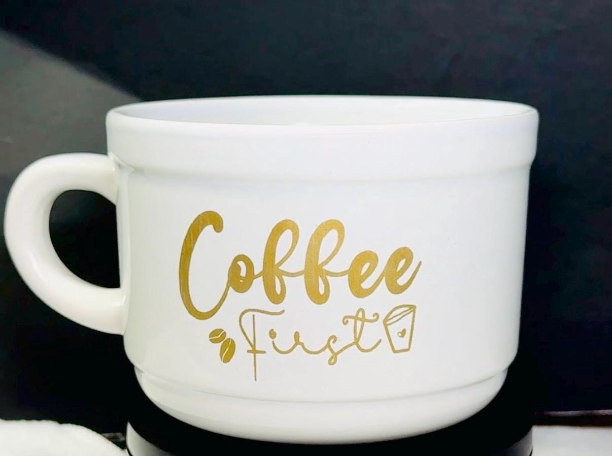 Personalized Large Coffee Mugs - Set of 2 Custom Engraved