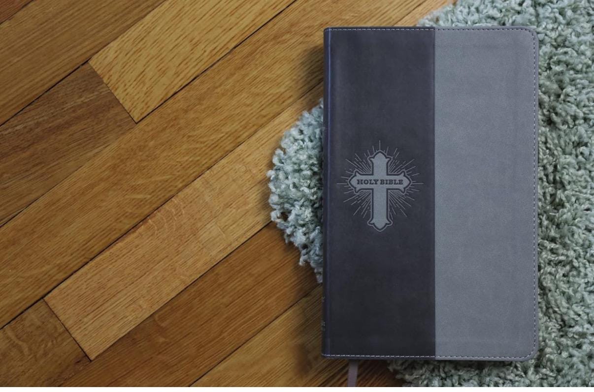 Personalized NIV, Bible for Kids, Leathersoft, Gray, Red Letter, Comfort Print Thinline Edition