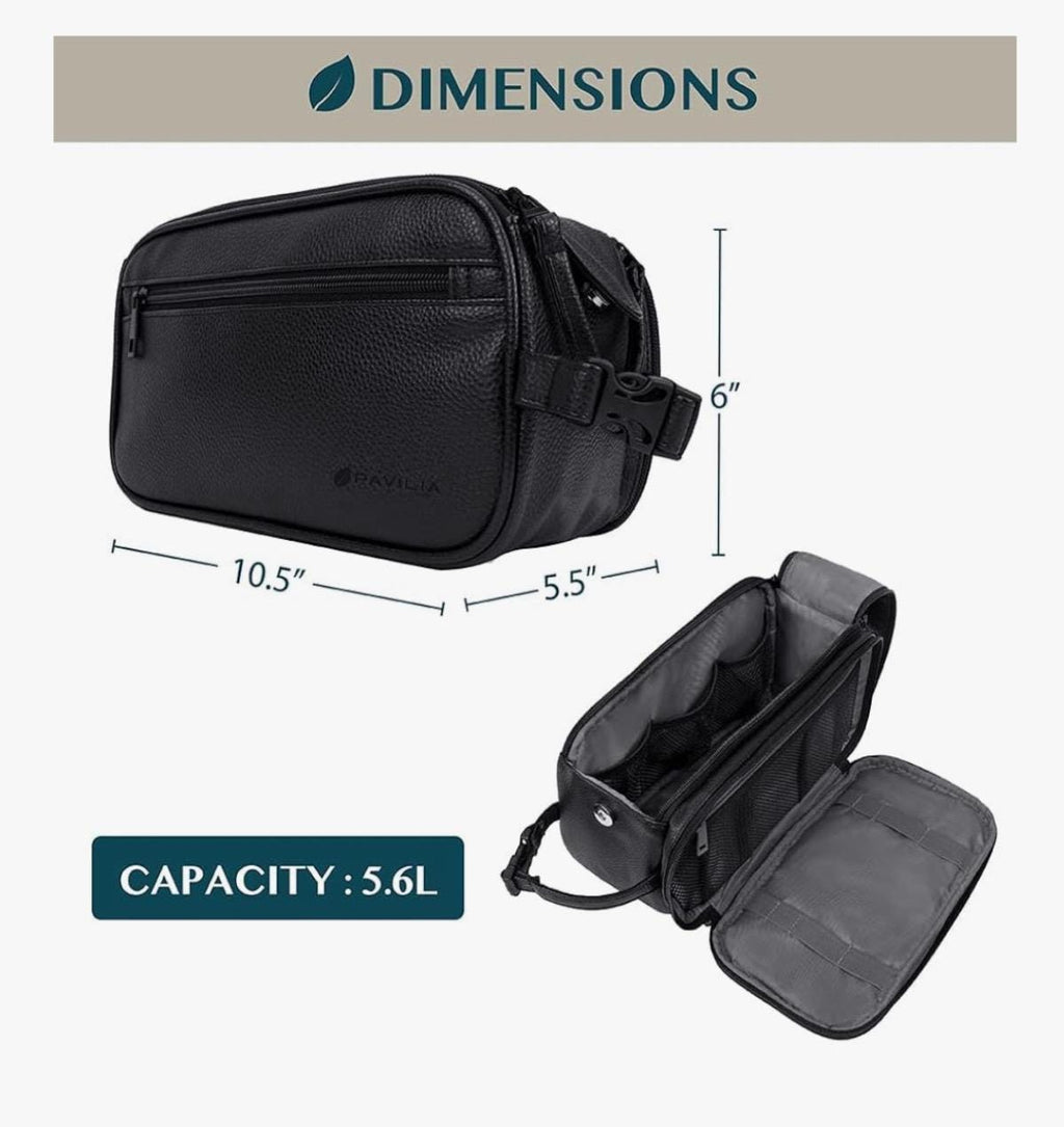 Neceser personalizado para hombre, kit de afeitado para viaje, neceser de viaje para hombre, artículos de aseo para el aseo personal, cuero PU