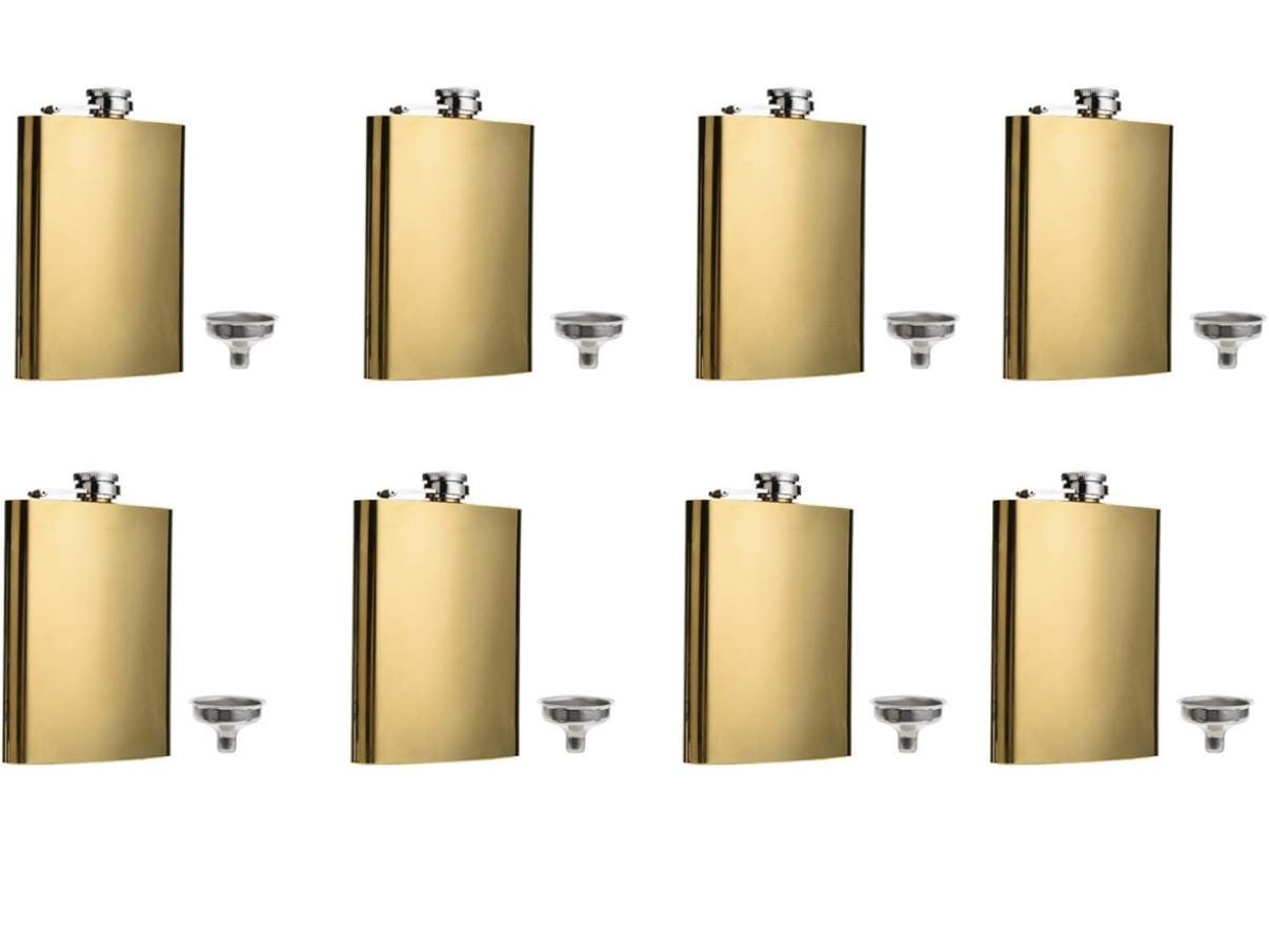 Personalized Gold 8oz flask