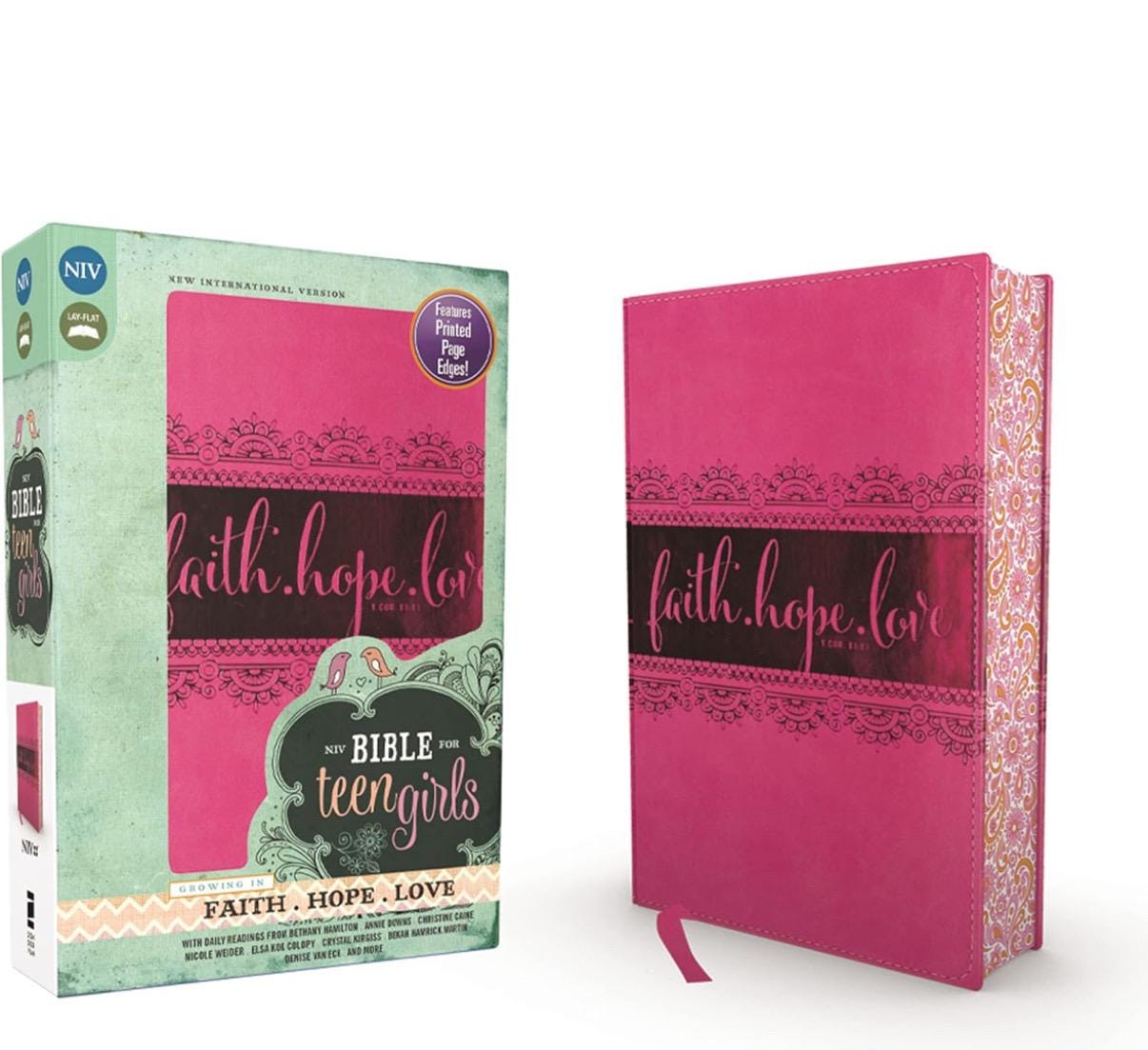 Personalized NIV Bible for Teen Girls - Pink LeatherSoft