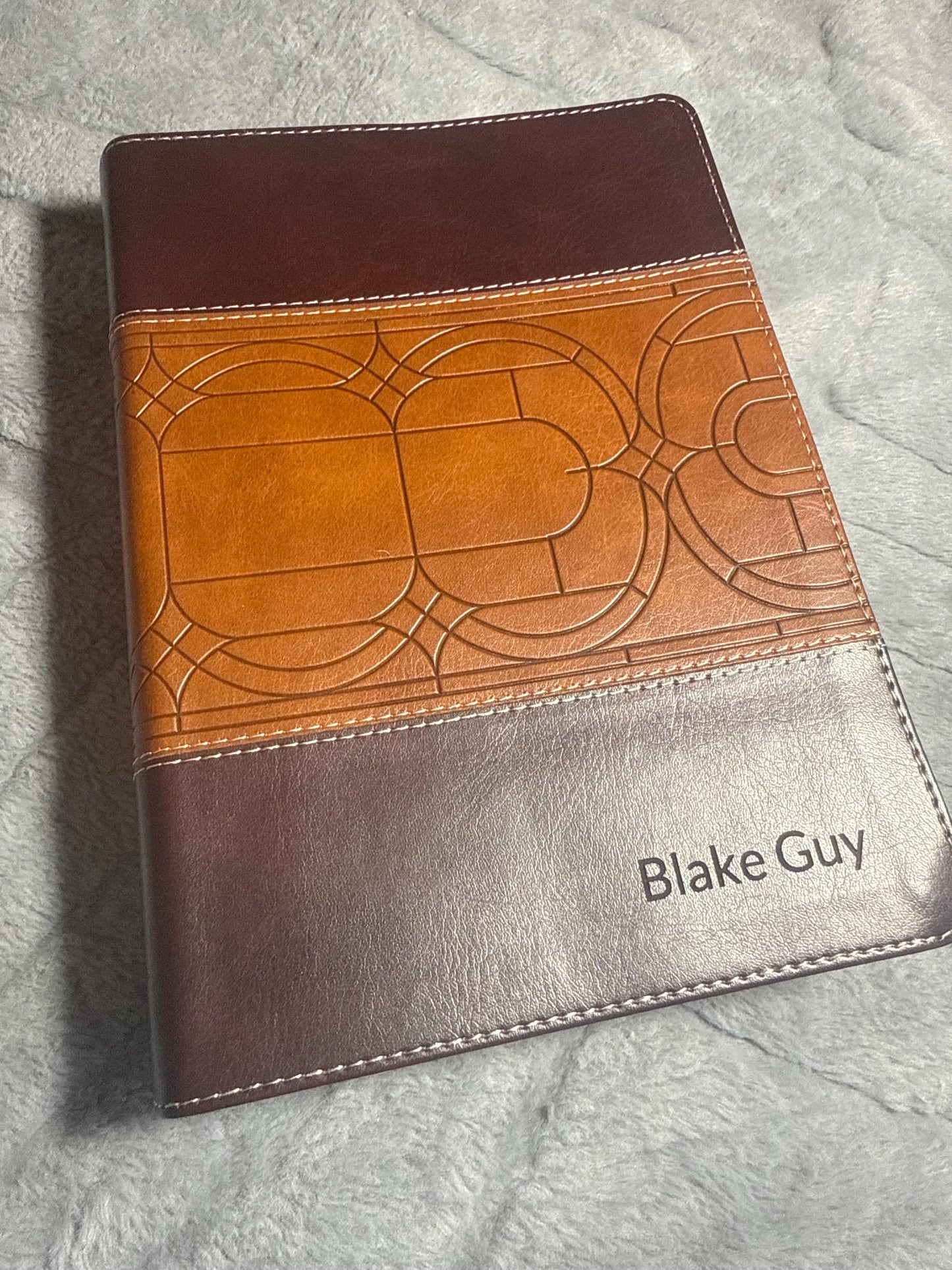 NKJV Study Bible, Leathersoft, Brown, Full-Color, Comfort Print Personalized Bible