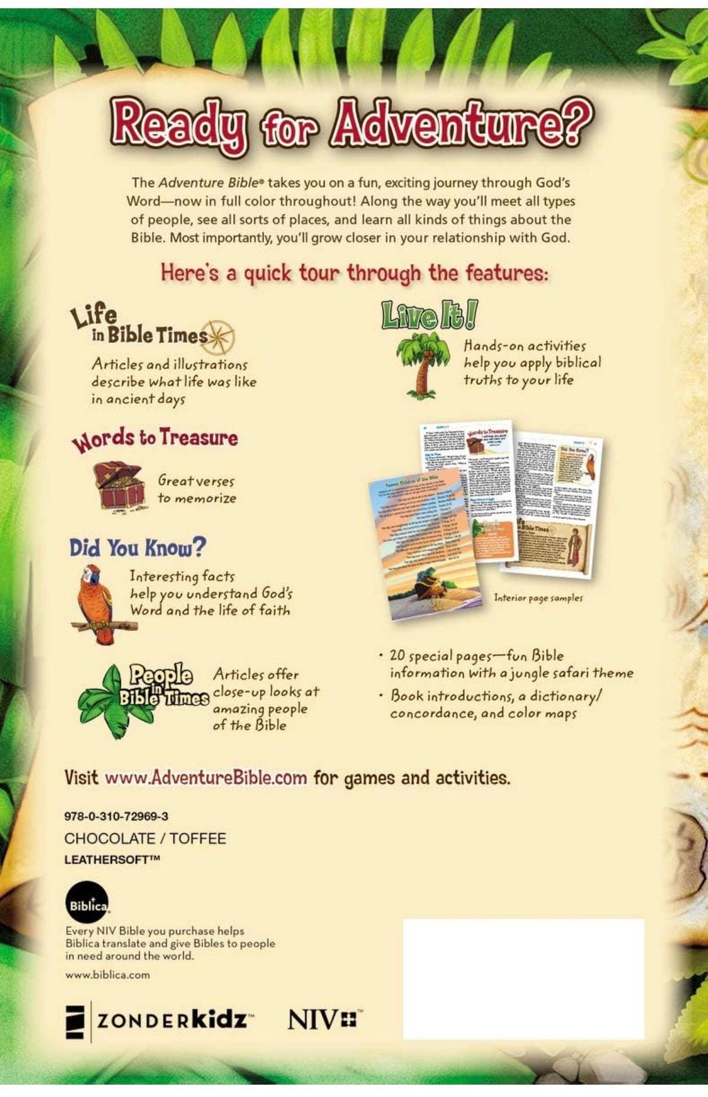 Personalized NIV Adventure Bible for Kids - Full-Color, Interactive