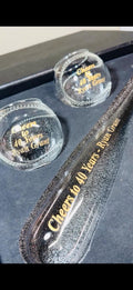 Juego de decantador de bate de béisbol personalizado - Set de regalo de 3 piezas