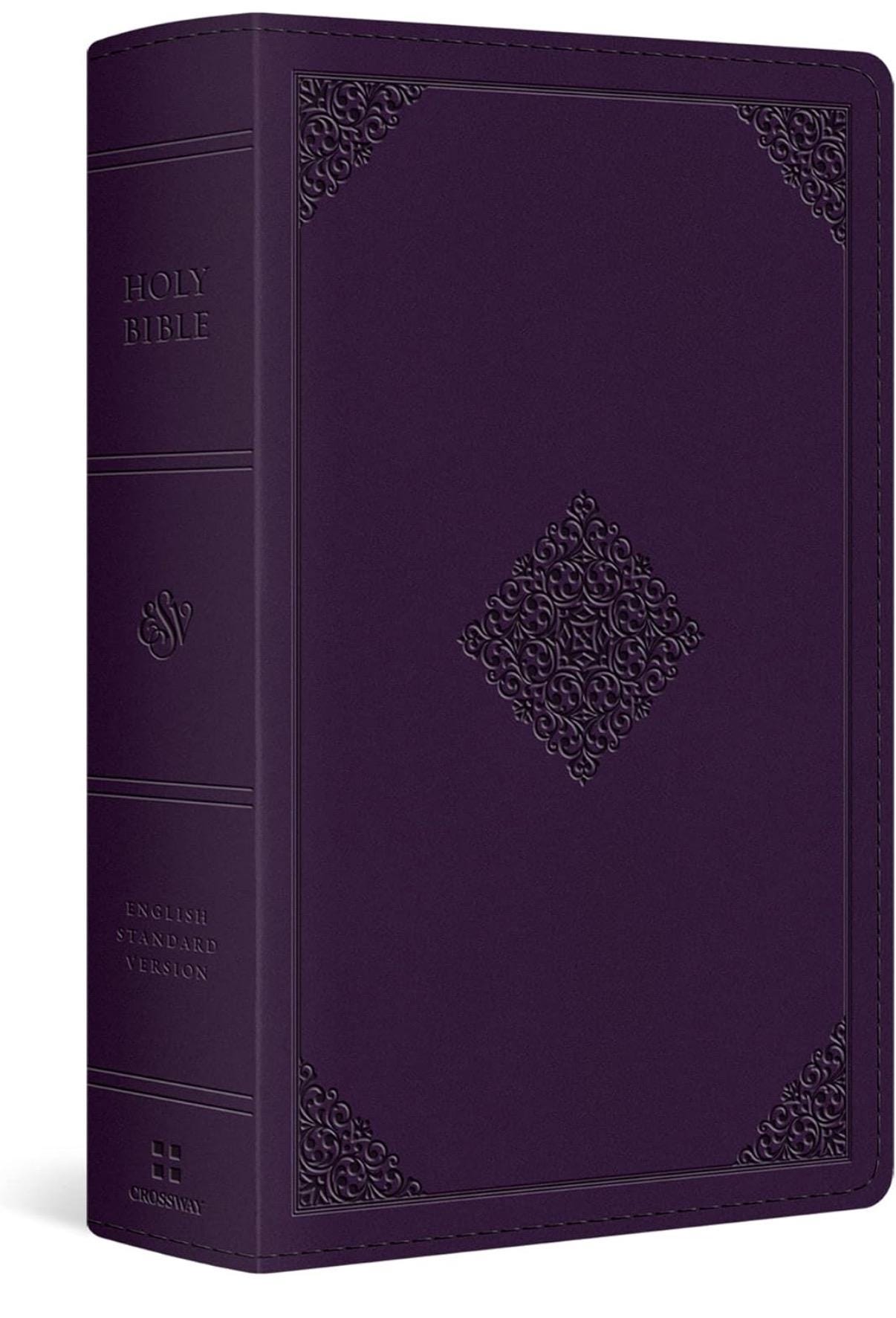 Biblias personalizadas en morado y verde azulado. Biblia RVR de letra grande tamaño personal, letra roja (TruTone, verde azulado oscuro, diseño de emblema): Santa Biblia, inglés