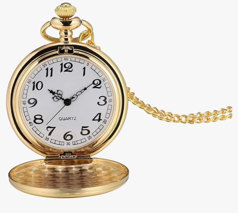 Gold Pocket watch, Groomsman gifts