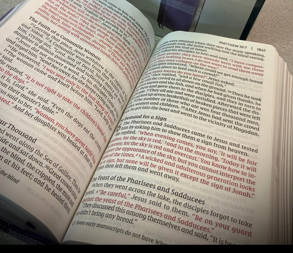 Biblia NVI de Letra Grande Personalizada - Morada, Tipografía Confortable de 12 puntos