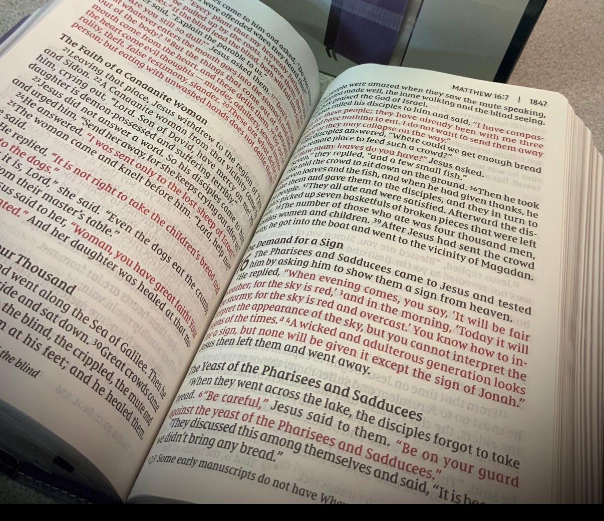 Biblia NVI de Letra Grande Personalizada - Morada, Tipografía Confortable de 12 puntos