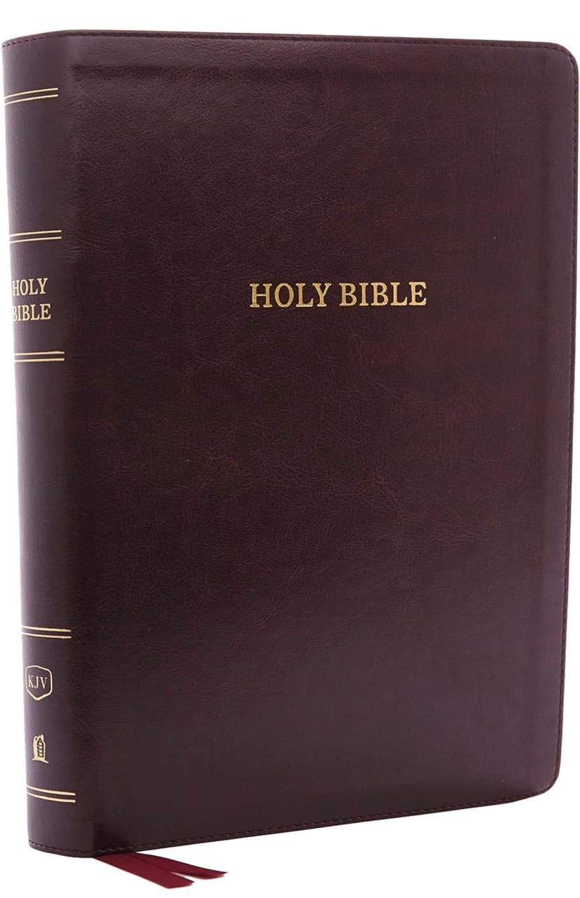 Engraved KJV Holy Bible: Super Giant Print, Burgundy Leathersoft