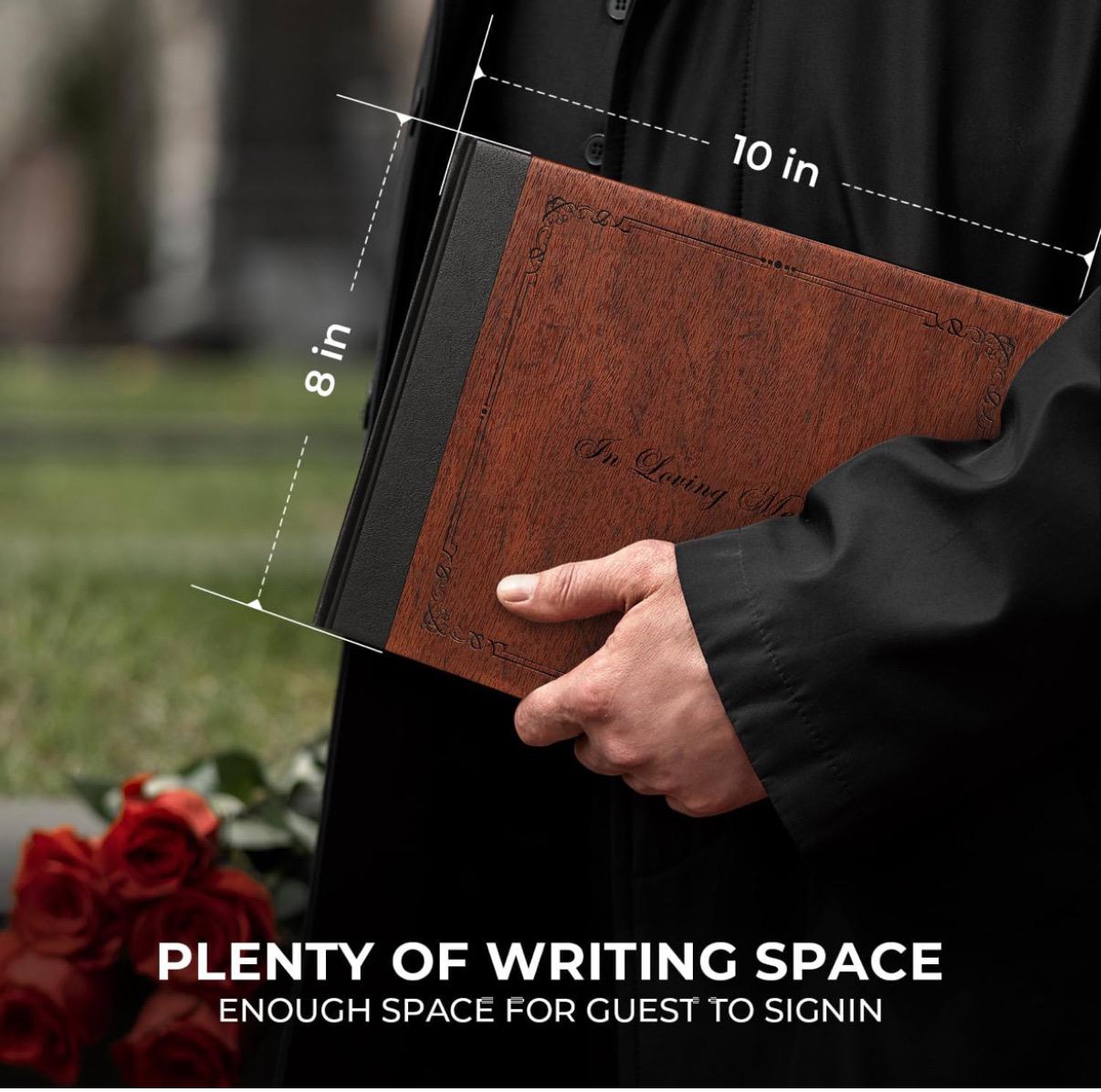 Personalized Funeral Guest Book for Memorial Service,Celebration of Life Guest Book for Funeral, 144 Pages 8x10