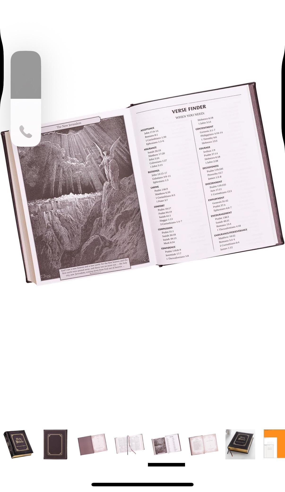 Biblia Familiar KJV Personalizada - Piel Sintética Marrón, de Lujo