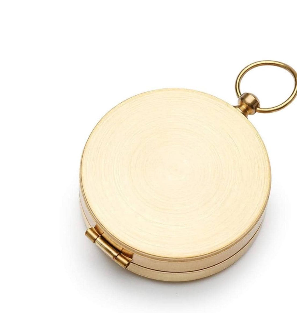 Personalized Brass Compass - Camping, Hiking, Military Gift