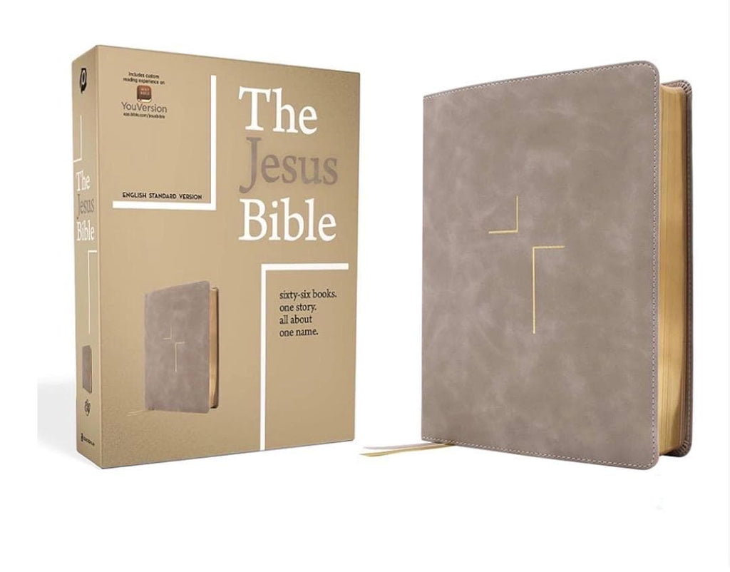 Personalized Jesus Bible ESV Edition - Stone LeatherSoft, Journaling