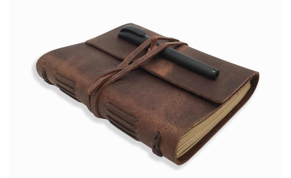 Personalized Leather Journal - A5 Vintage Travel Diary