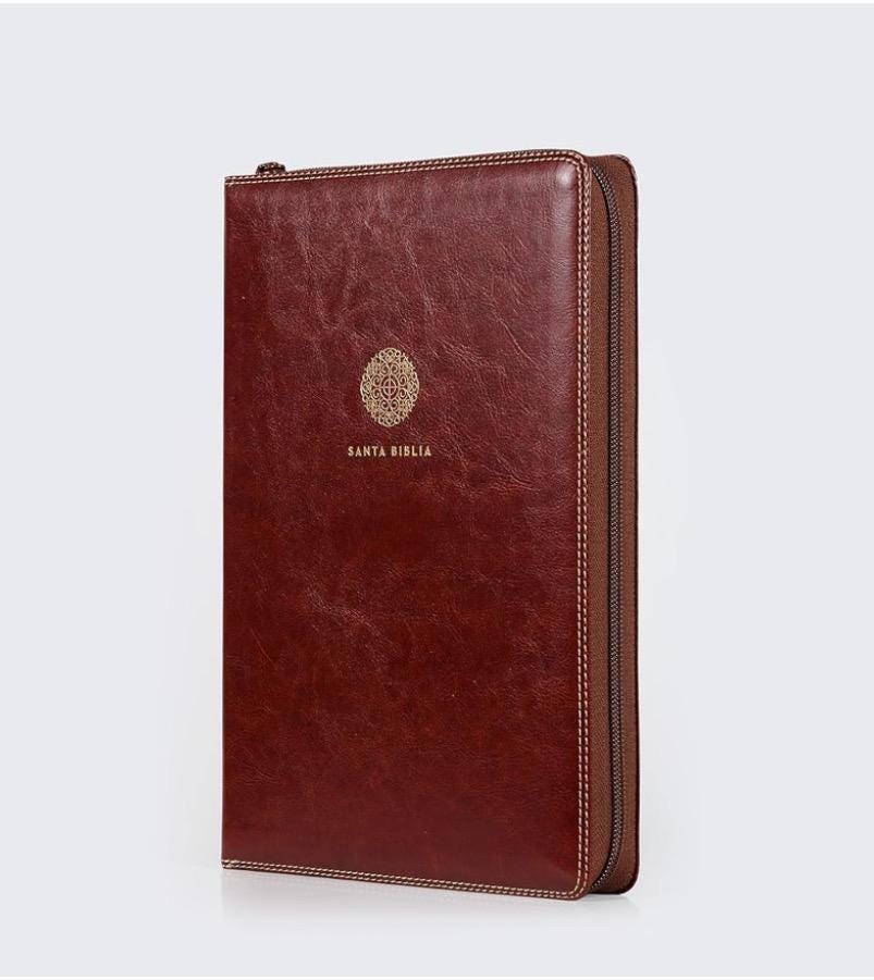 Personalized RVR60 Santa Biblia, Leathersoft Spanish Bible, Super Giant Print