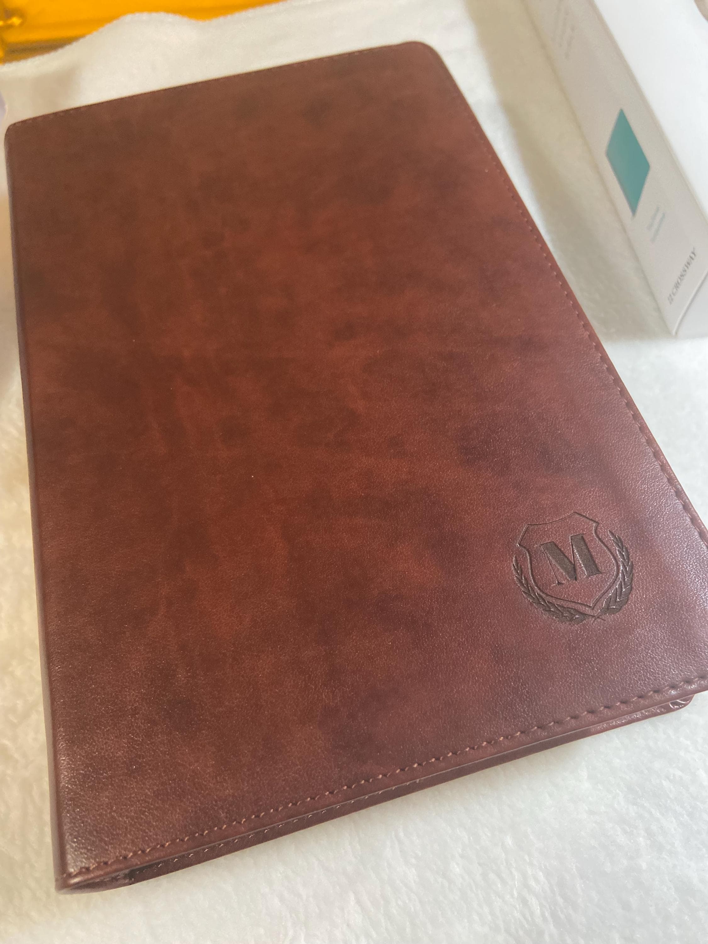 Personalized ESV Large Print Bible, Chestnut TruTone Cover, Engraved Bible