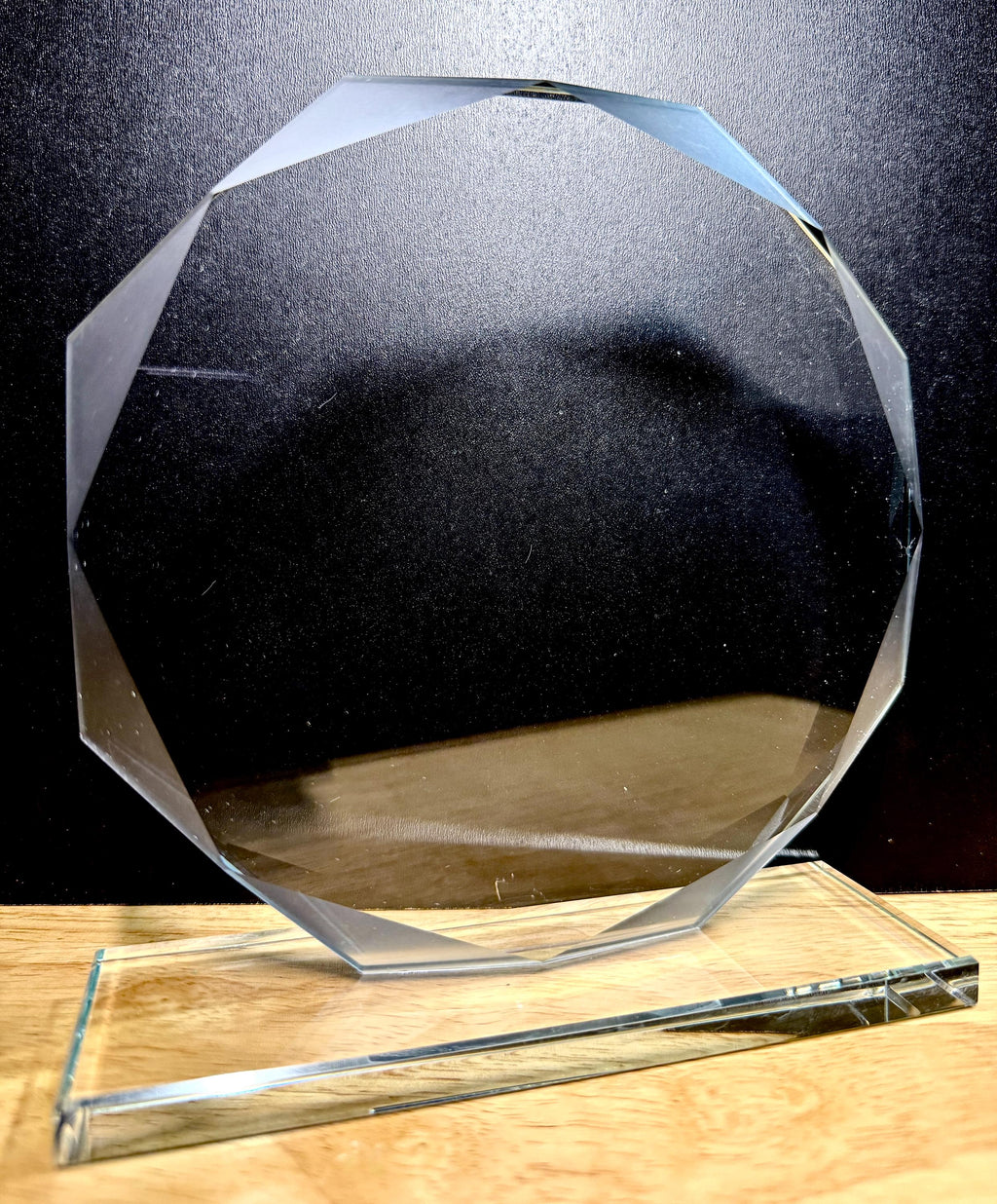 Personalized Crystal Anniversary Plaque - Custom Engraved Award