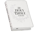 Personalized KJV Compact Large Print Bible - Pearlized White