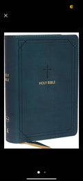 NKJV, Biblia de Referencia con Versículos al Final, Compacta, Imitación Piel, Turquesa, Letra Roja, Letra Cómoda: Santa Biblia, Nueva Versión Reina Valera