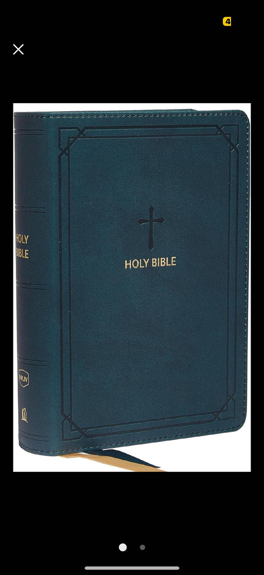 NKJV, End-of-Verse Reference Bible, Compact, Leathersoft, Teal, Red Letter, Comfort Print: Holy Bible, New King James Version