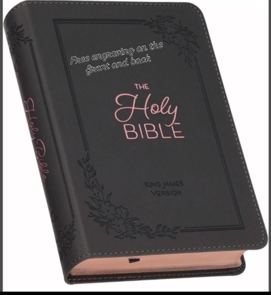 Personalized KJV, Deluxe Gift Bible, Leathersoft, Gray, Red Letter, Comfort Print Holy Bible, New King James Version