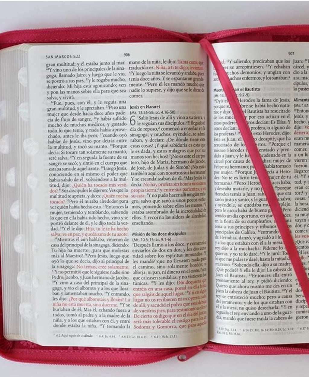 Personalized Biblia Reina Valera 1960 letra grande. Símil piel fucsia, cremallera, índice, manual / Spanish Bible RVR 1960. Handy Size, Larg