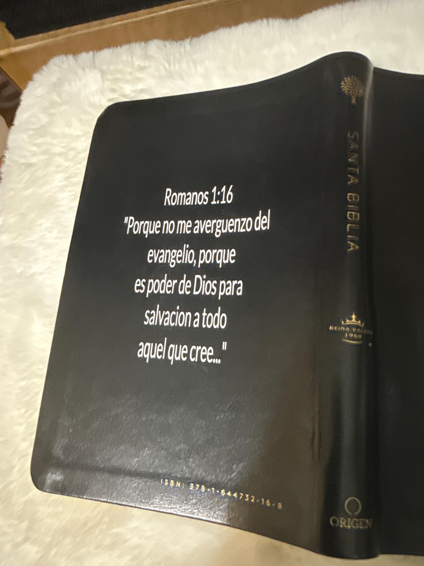 Personalized Biblia Reina Valera 1960 letra grande. Símil piel negro, índice, tamaño manual / Spanish Bible RVR 1960. Handy Size, Thumb Inde
